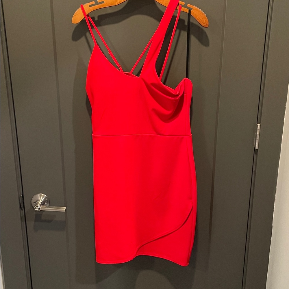 B Darlin Vibrant Red Mini Dress